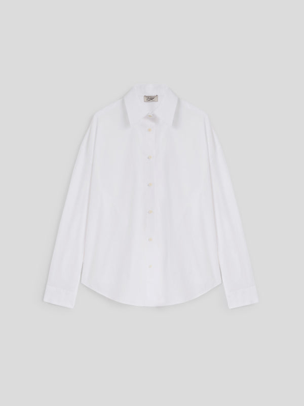 WOMEN'S OVER FIT COTTON POPLIN SHIRT WHITE - WHITE - Women′s Clothing | Pence 1979