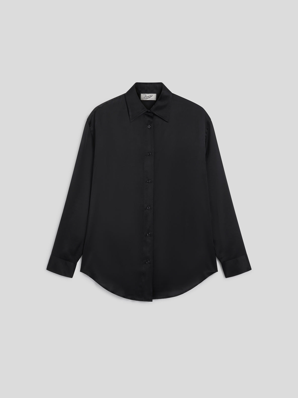 WOMEN'S OVER FIT VISCOSE SHIRT BLACK