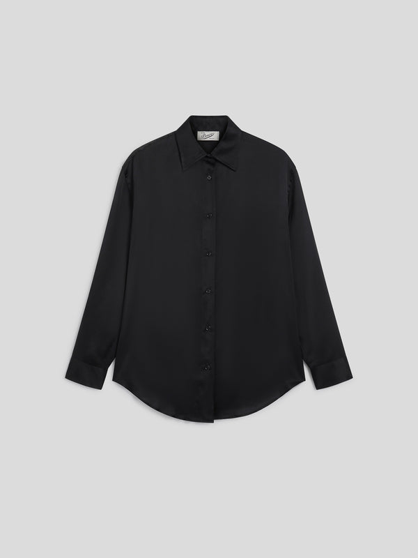 WOMEN'S OVER FIT VISCOSE SHIRT BLACK - BLACK - Women′s Clothing | Pence 1979