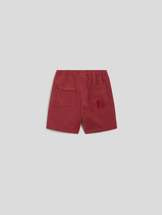 SHORTS WITH EMBROIDERY - BORDEAUX - Archive | Pence 1979
