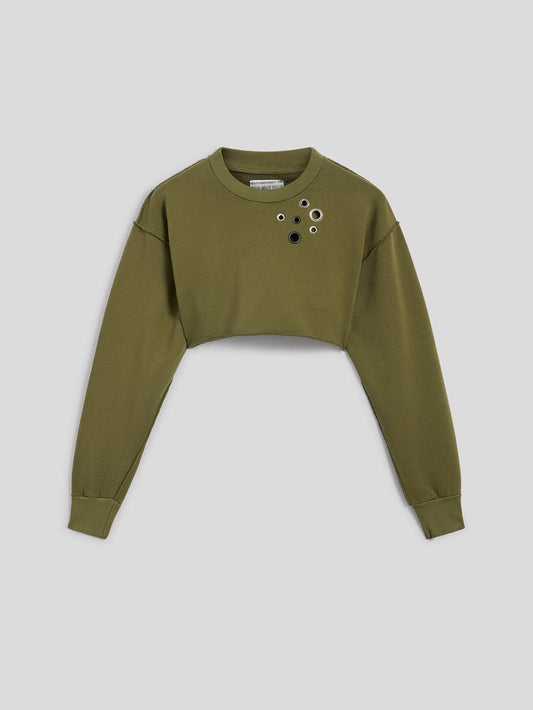 CROPPED SWEATSHIRT - GREEN - Archive | Pence 1979