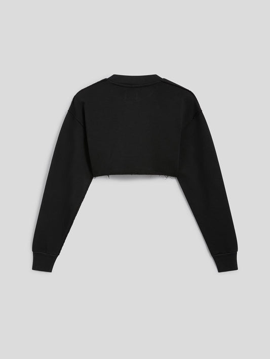 CROPPED SWEATSHIRT - BLACK - Archive | Pence 1979