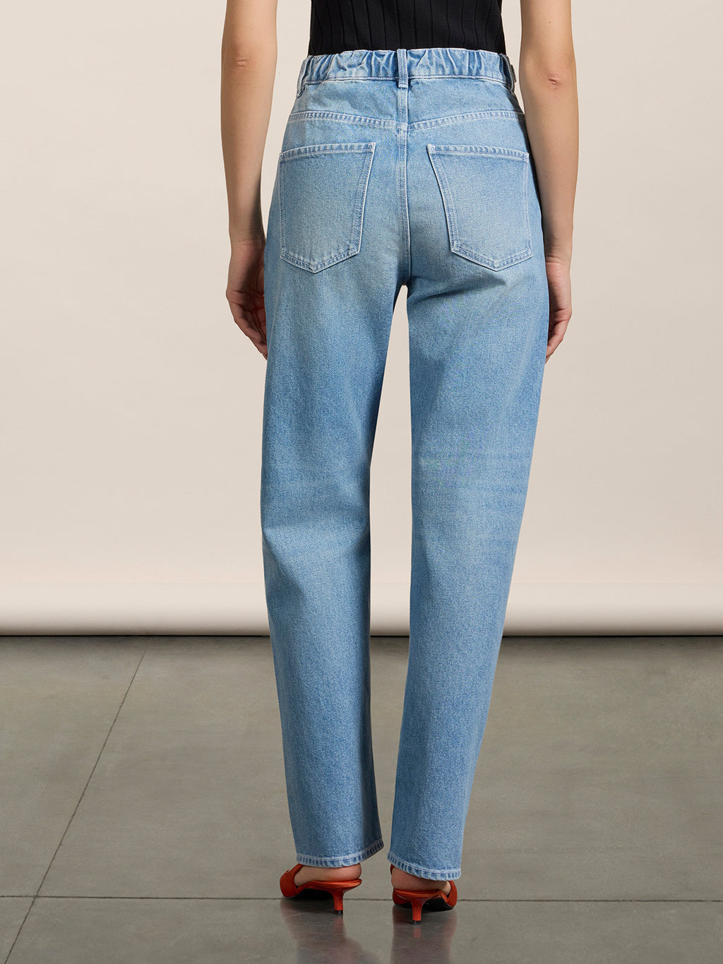 UNISEX RELAXED FIT TROUSERS WITH LIGHT BLUE ELASTIC WAISTBAND - LIGHT BLUE  - Check Active | Pence 1979