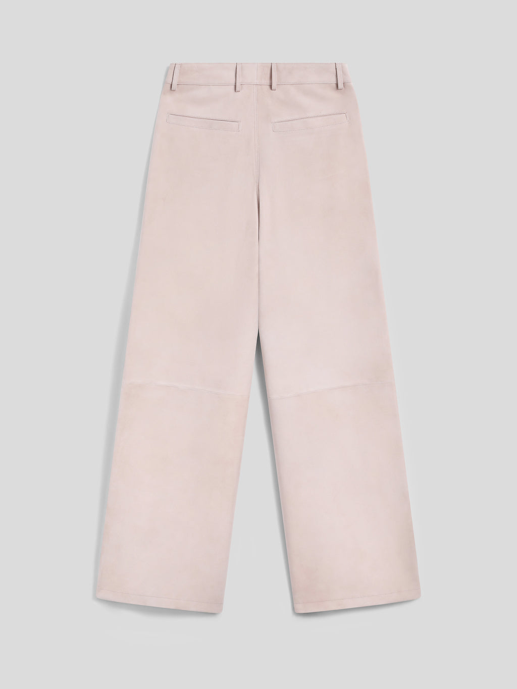 REGULAR-FIT HIGH-WAISTED TROUSERS IN PINK SUEDE - DUSTY ROSE - Check Active | Pence 1979
