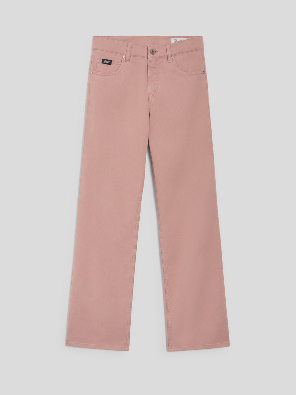REGULAR-FIT TROUSERS IN PINK TENCEL COTTON - DUSTY ROSE  - Check Active | Pence 1979