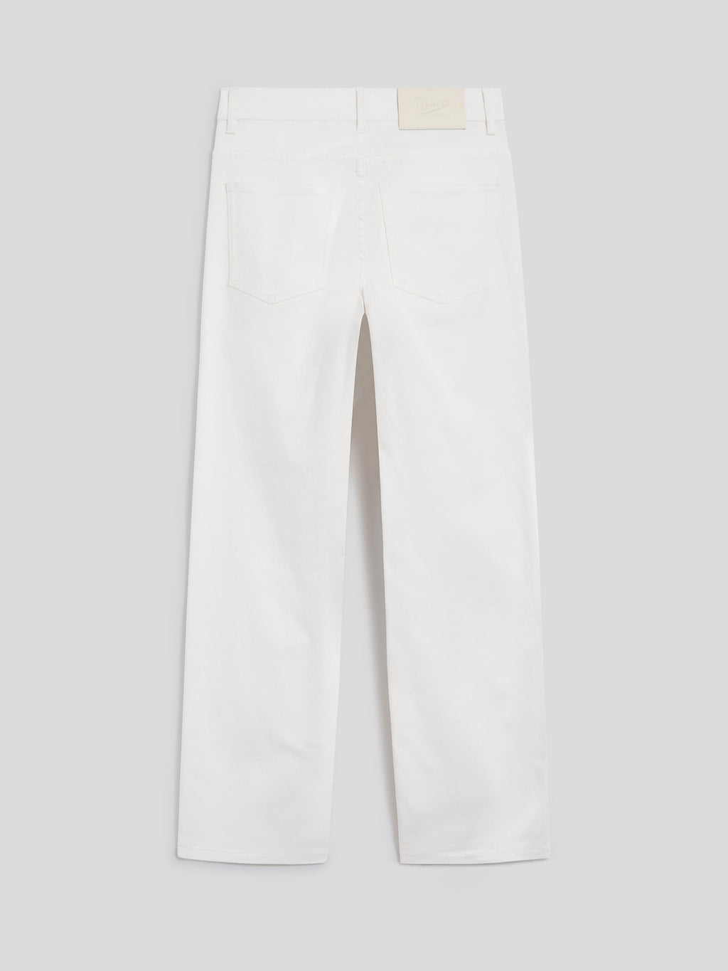 REGULAR-FIT TROUSERS IN WHITE DENIM - PURE WHITE - Check Active | Pence 1979
