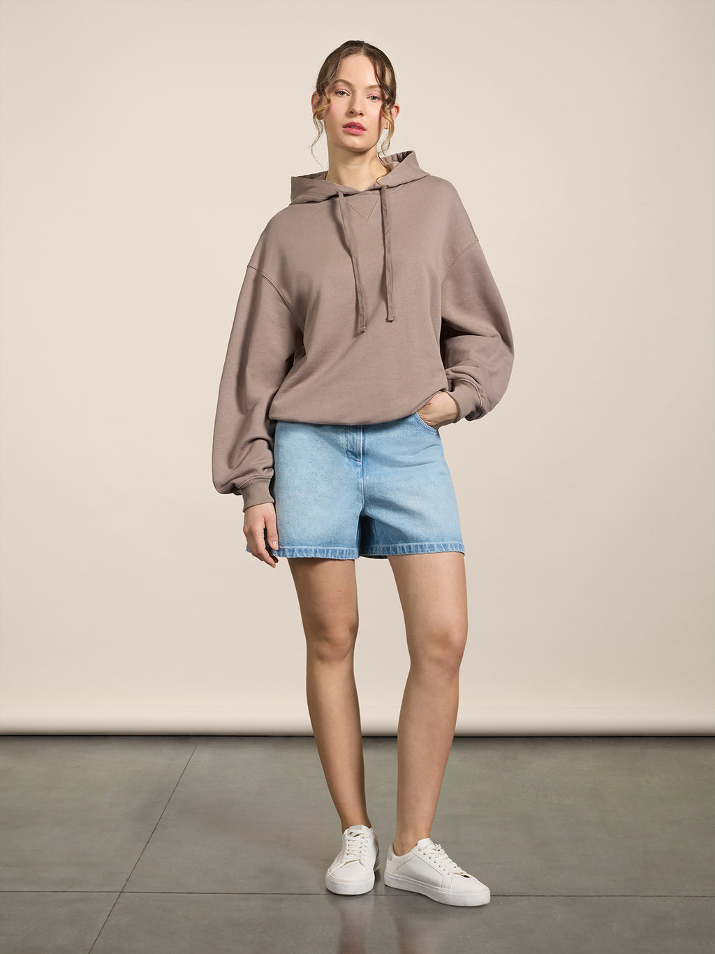 REGULAR-FIT SHORTS IN LIGHT DENIM - LIGHT BLUE  - promo code | Pence 1979