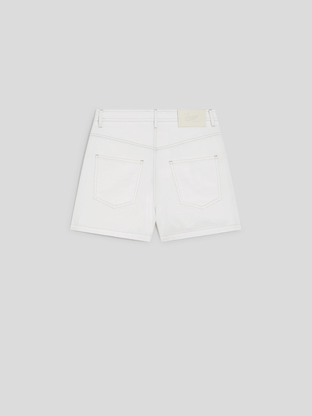 REGULAR-FIT SHORTS IN WHITE COTTON - PURE WHITE - Check Active | Pence 1979