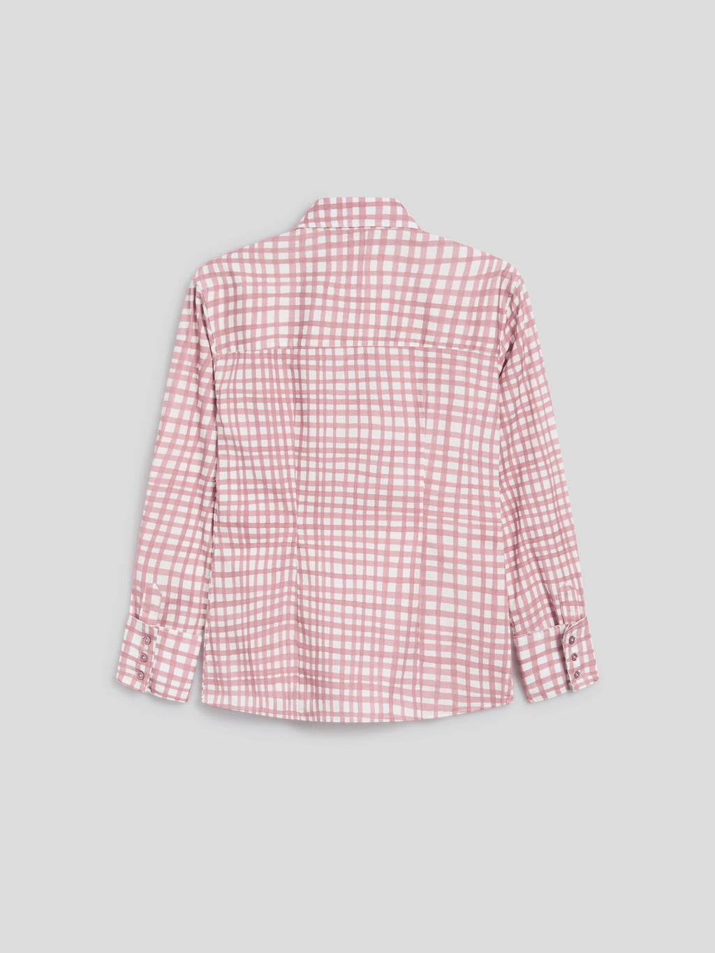 SLIM-FIT SHIRT IN PINK VICHY - DUSTY ROSE VICHY - Check Active | Pence 1979