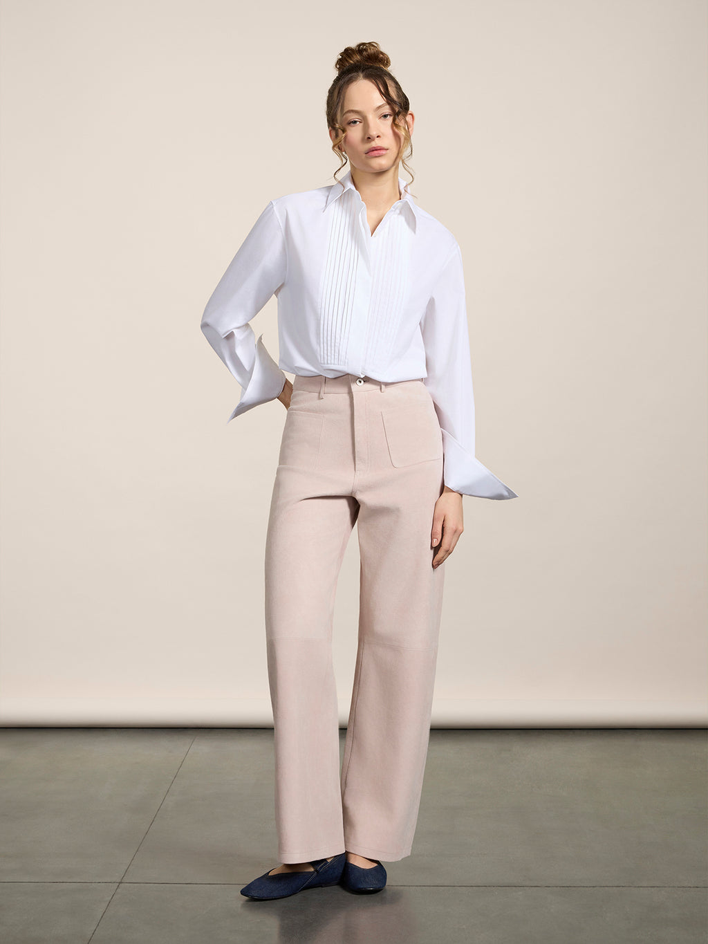 REGULAR-FIT SHIRT IN WHITE COTTON WITH PLASTRON TUXEDO - OPTICAL WHITE - promo code | Pence 1979