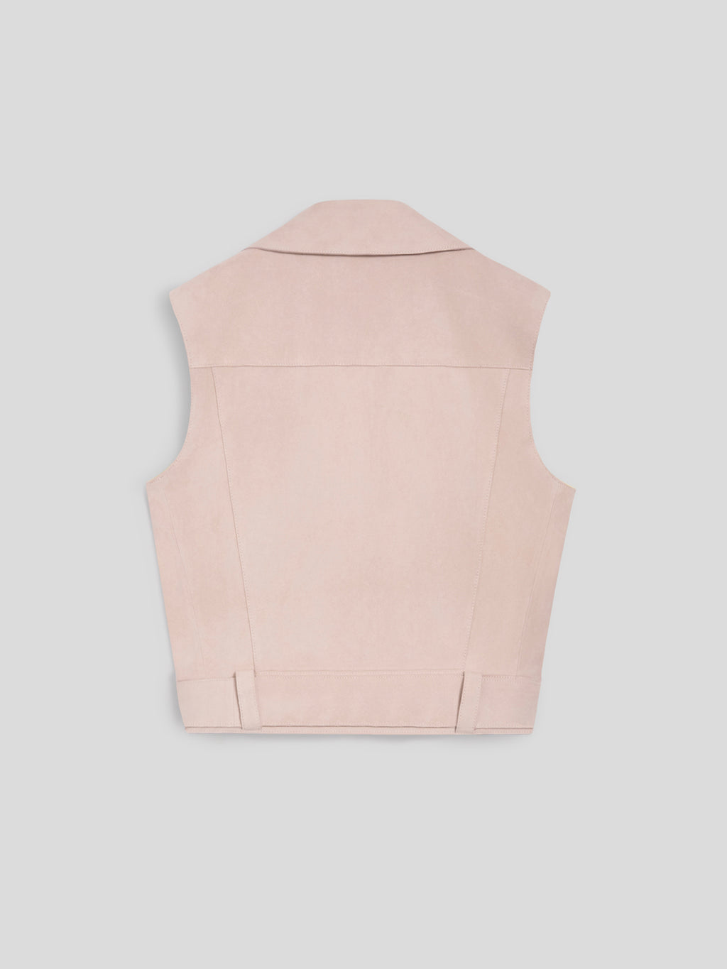 REGULAR-FIT BIKER JACKET IN PINK SUEDE AND NAPPA LINING - DUSTY ROSE - Check Active | Pence 1979