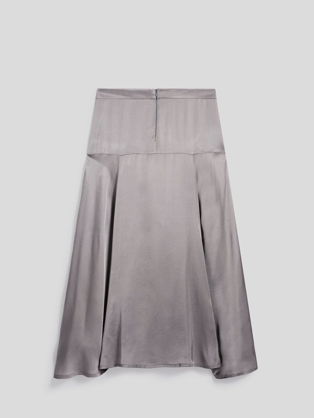 LONG REGULAR FIT SKIRT ASYMMETRICAL CUT IN VISCOSE COLOR GRAY - COSMIC GREY - promo code | Pence 1979