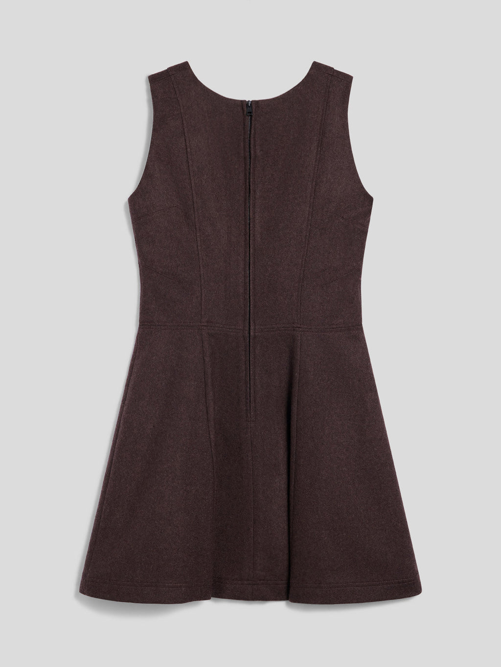 REGULAR FIT SHORT MARRON GLACE' FLANEL DRESS WITH FLARED SKIRT - MARRON GLACE' - Check Active | Pence 1979