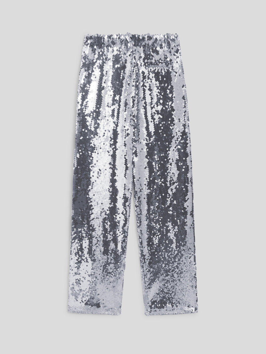 WIDE SILVER PAILLETTES TROUSERS WITH FRONT-HIP POCKETS - SILVER - Check Active | Pence 1979