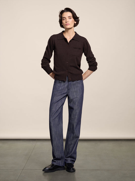REGULAR FIT SPICY BLUE DENIM FIVE POCKET PANTS - SPICY BLUE - Check Active | Pence 1979