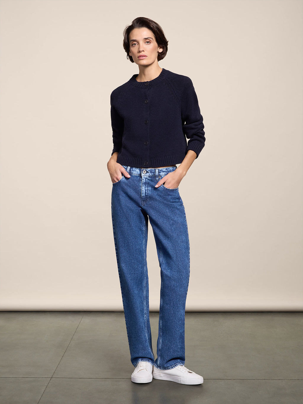 REGULAR FIT MARBLE BLUE DENIM FIVE POCKET PANTS - MARBLE BLUE - Check Active | Pence 1979