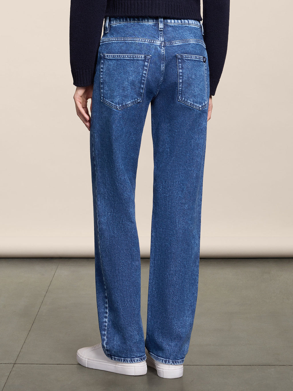 REGULAR FIT MARBLE BLUE DENIM FIVE POCKET PANTS - MARBLE BLUE - Check Active | Pence 1979