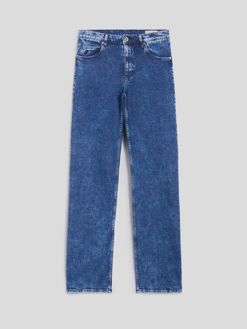 REGULAR FIT MARBLE BLUE DENIM FIVE POCKET PANTS - MARBLE BLUE - Check Active | Pence 1979