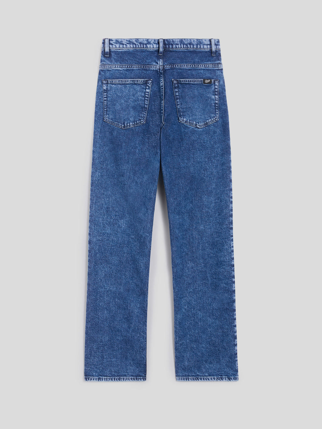 REGULAR FIT MARBLE BLUE DENIM FIVE POCKET PANTS - MARBLE BLUE - Check Active | Pence 1979