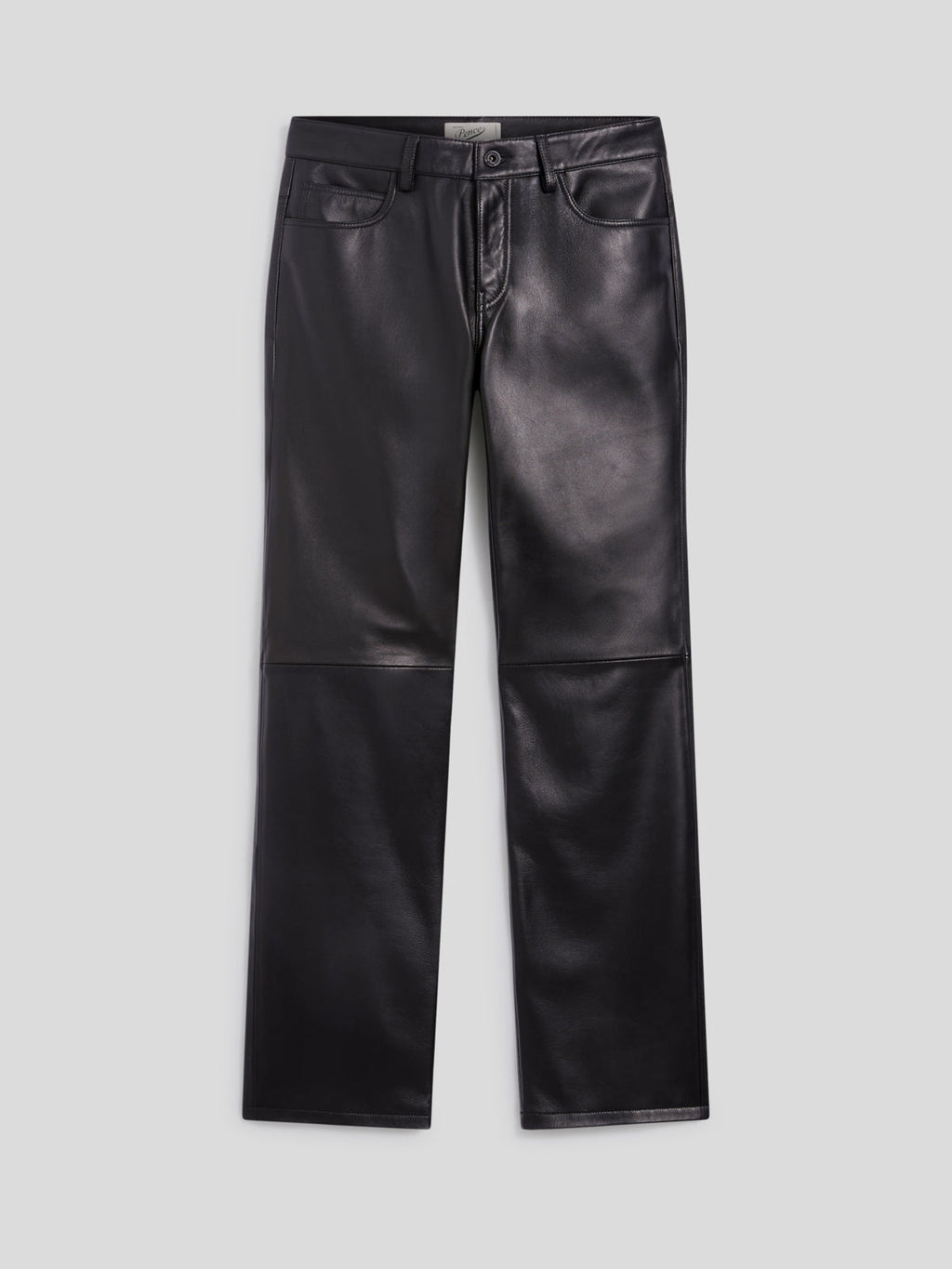 REGULAR BACK LEATHER FIVE POCKET PANTS - BLACK - Capi in Pelle Donna | Pence 1979