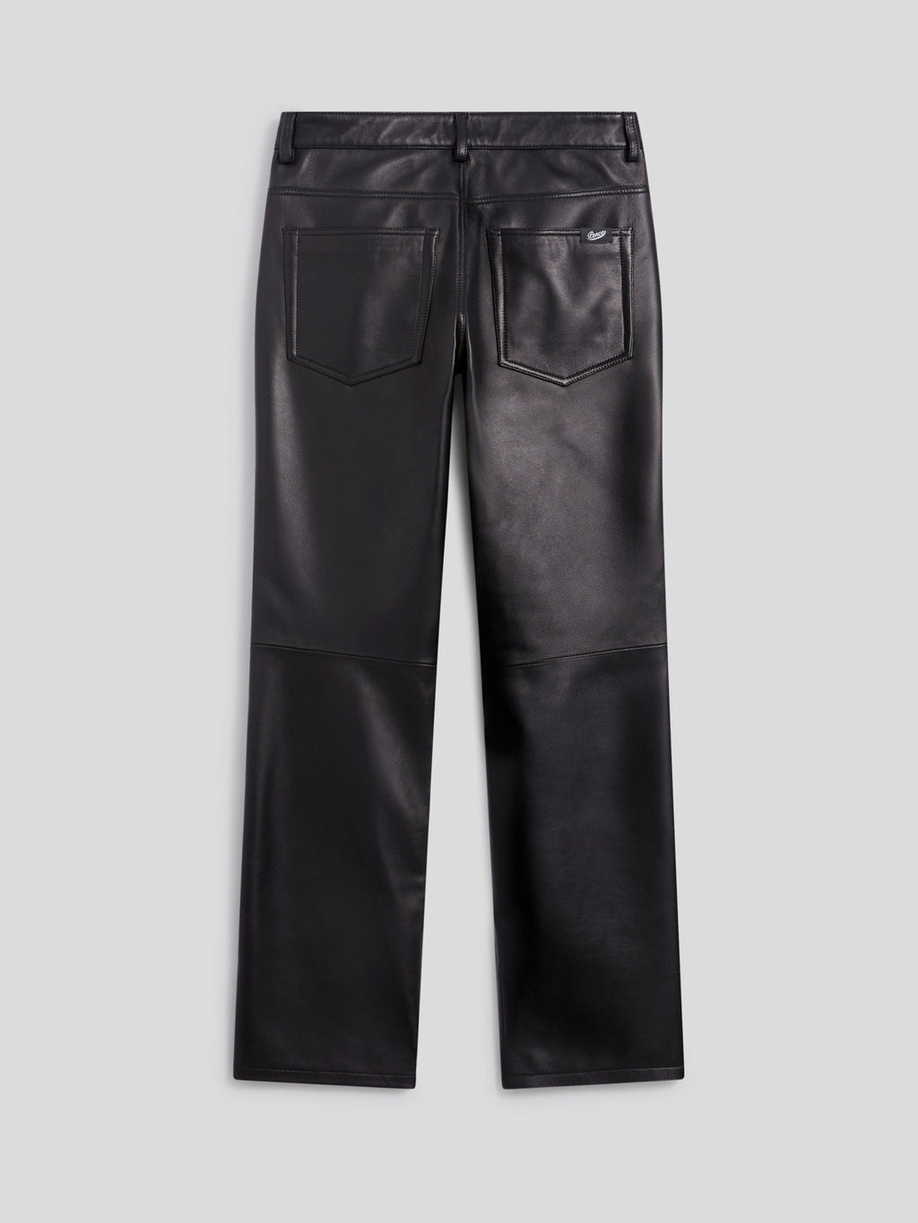 REGULAR BACK LEATHER FIVE POCKET PANTS - BLACK - Capi in Pelle Donna | Pence 1979
