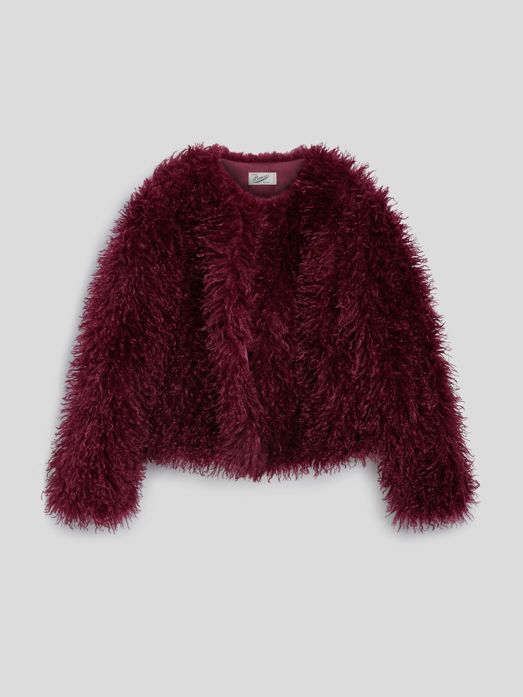 REGULAR FIT PURPLE FAUX FUR SHORT JACKET - PORPORA - Check Active | Pence 1979