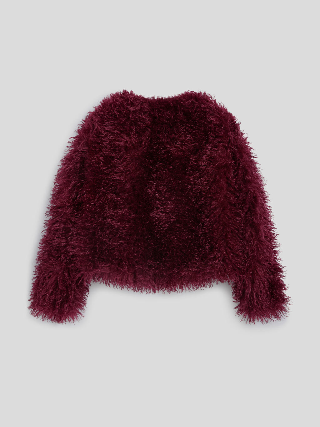 REGULAR FIT PURPLE FAUX FUR SHORT JACKET - PORPORA - Check Active | Pence 1979
