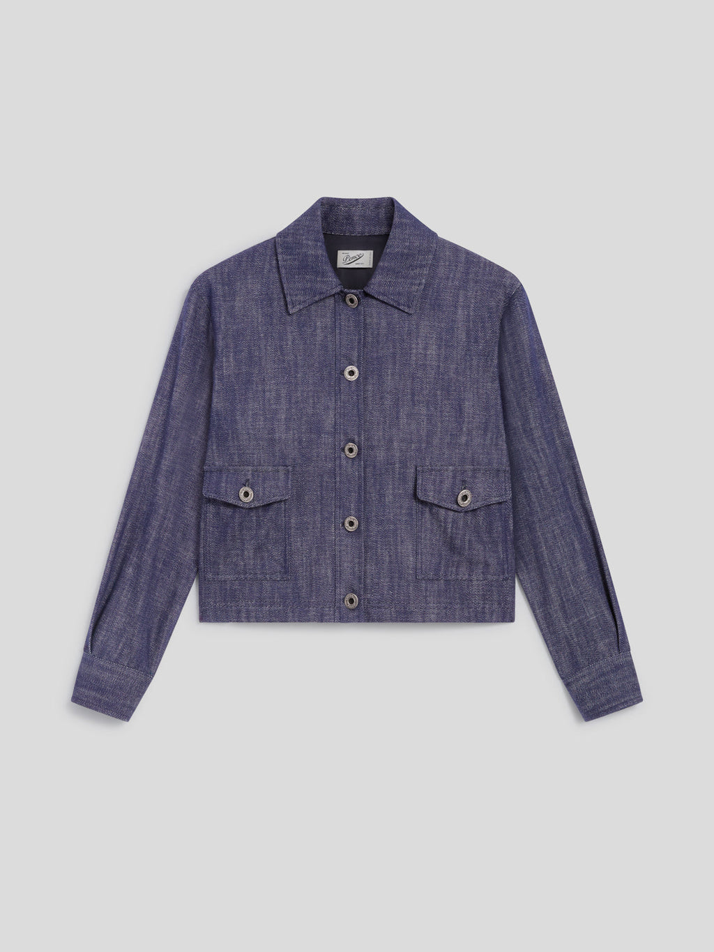 REGULAR FIT DENIM OVERSHIRT WITH POCKETS SPICY BLUE - SPICY BLUE - Check Active | Pence 1979