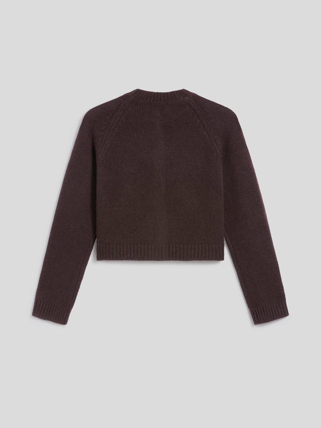 REGULAR FIT WOOL REW-NECK CARDIGAN WITH RAGLAN SLEEVES MAHOGANY - MAHOGANY - Check Active | Pence 1979