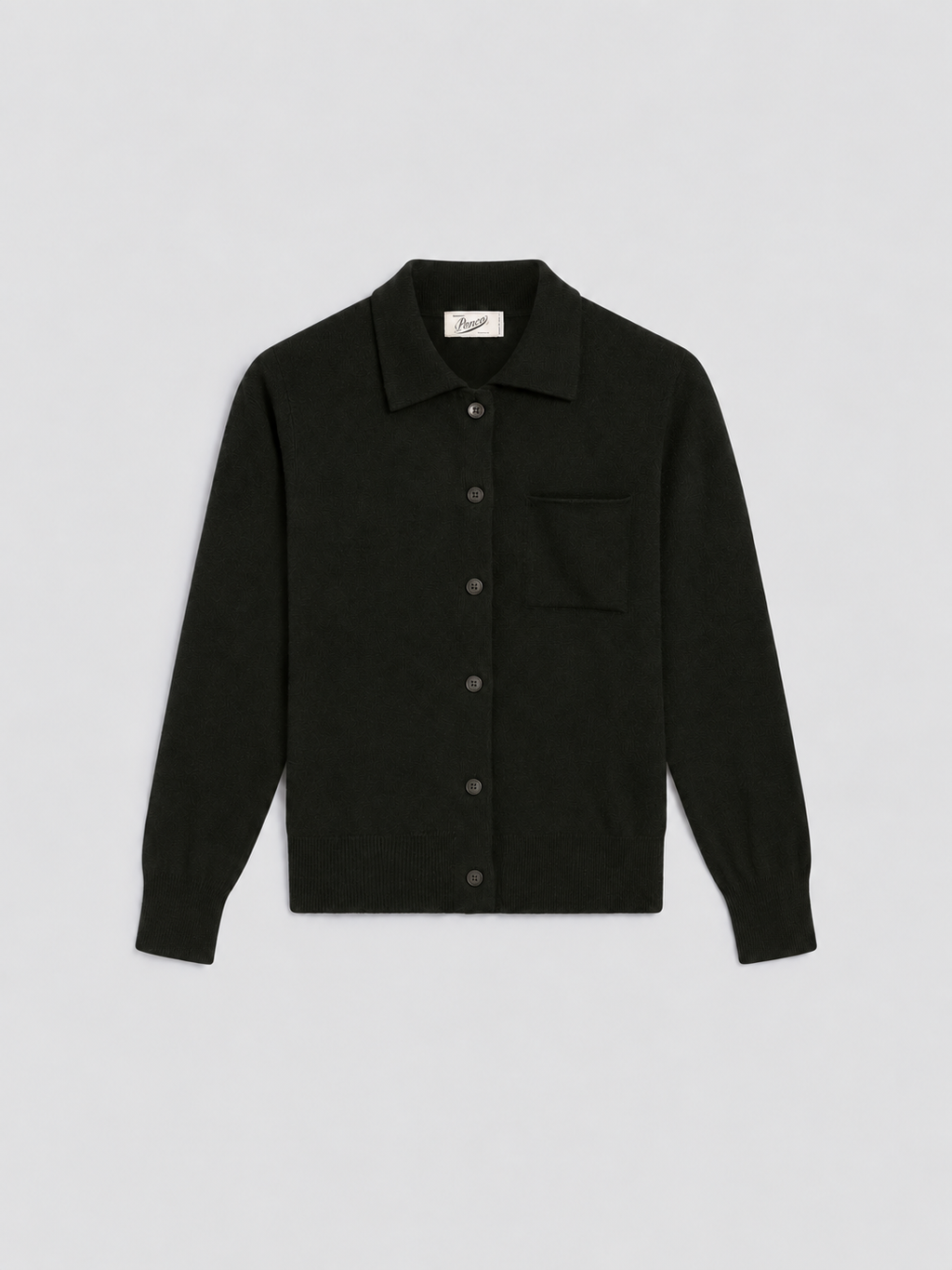 REGULAR FIT POLO IN BLACK WITH BUTTONS - BLACK - Check Active | Pence 1979