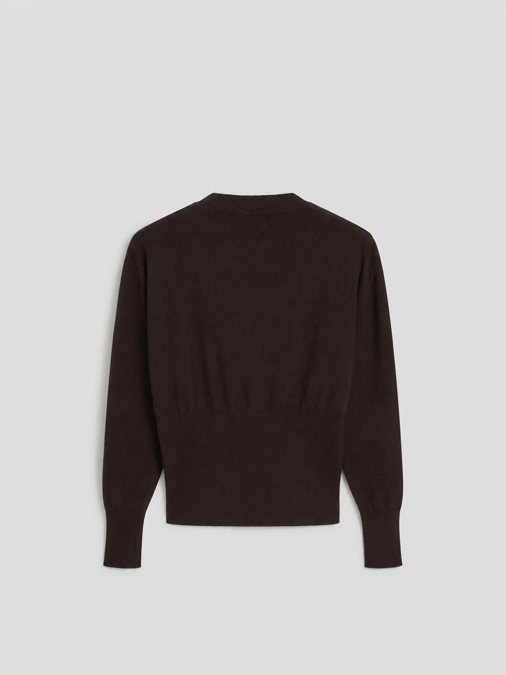 REGULAR FIT CROPPED CREW NECK SWEATER MAHOGANY - MAHOGANY - Check Active | Pence 1979