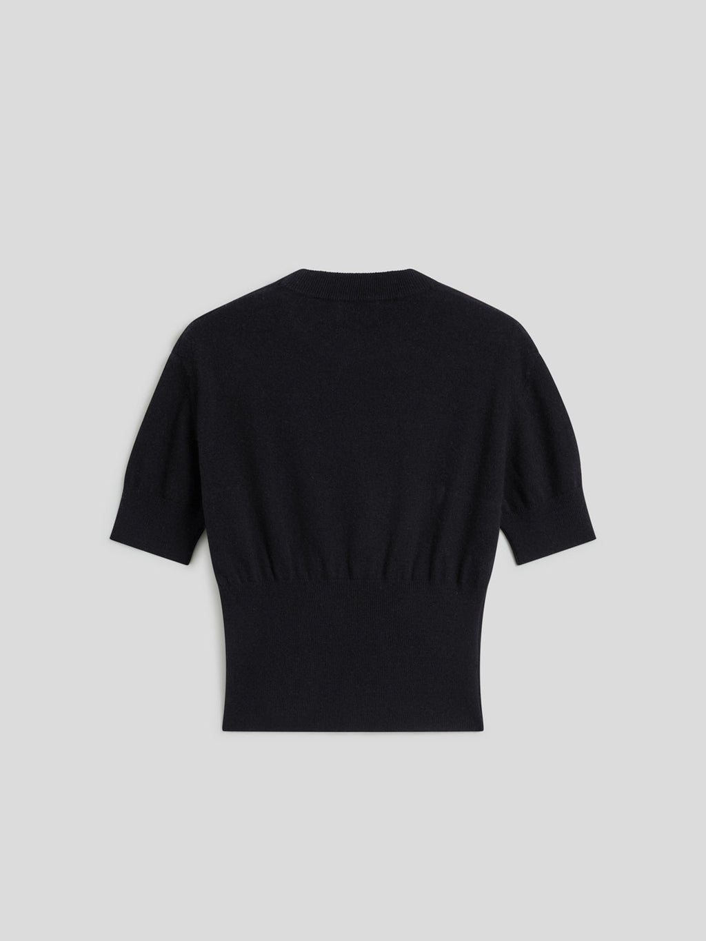 REGULAR FIT CREW-NECK SWEATER WITH CICNH WAIST BLACK - BLACK - Check Active | Pence 1979