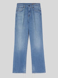 Jeans da Donna a Vita Alta con Piega Stirata