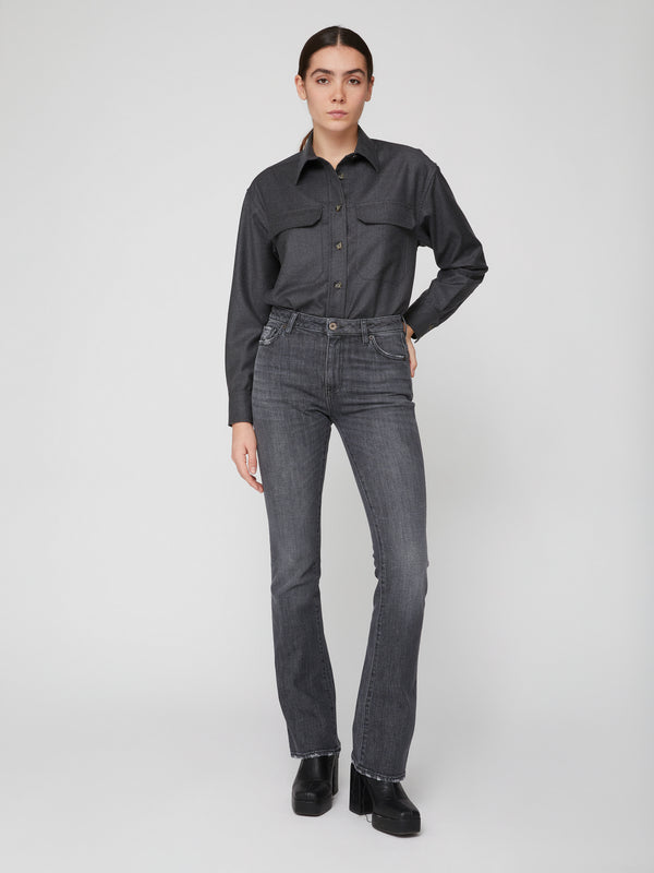 bootcut mid rise 5 pocket