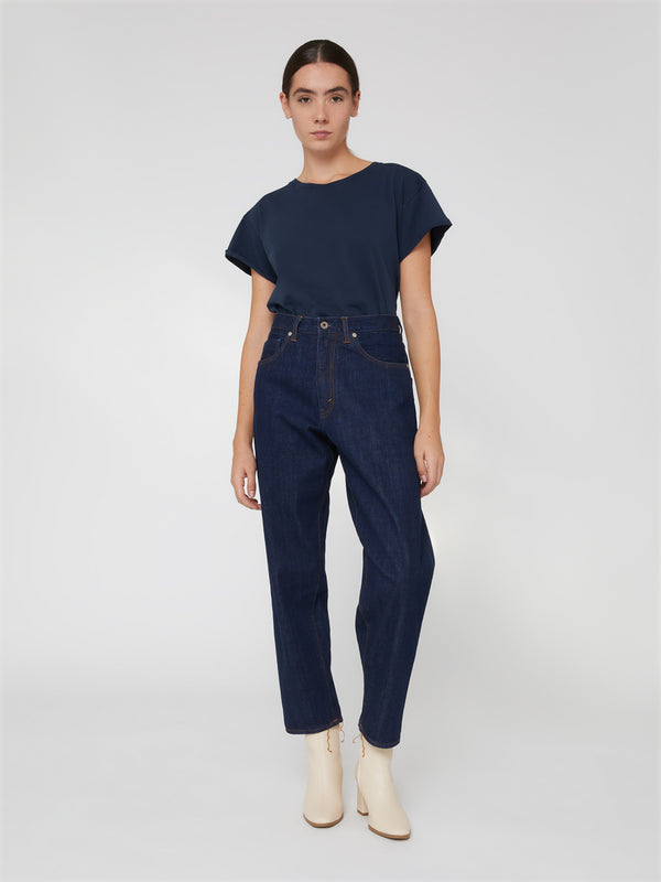 Jeans Oversize Boyfriend da Donna blu scuro