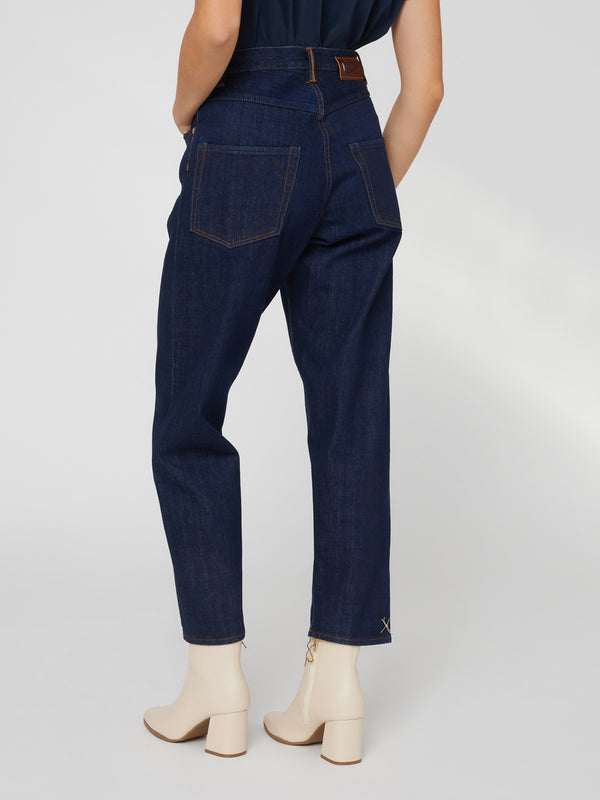 Jeans Oversize Boyfriend da Donna blu scuro