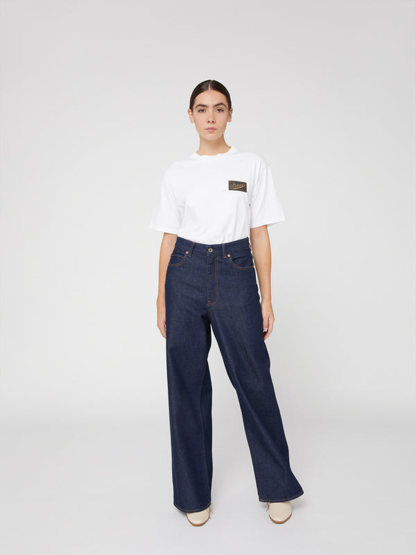 Jeans Flare da Donna a vita alta blu scuro