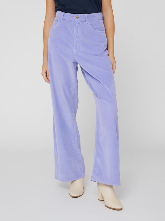 Pantalone Flare da Donna a vita alta lilla