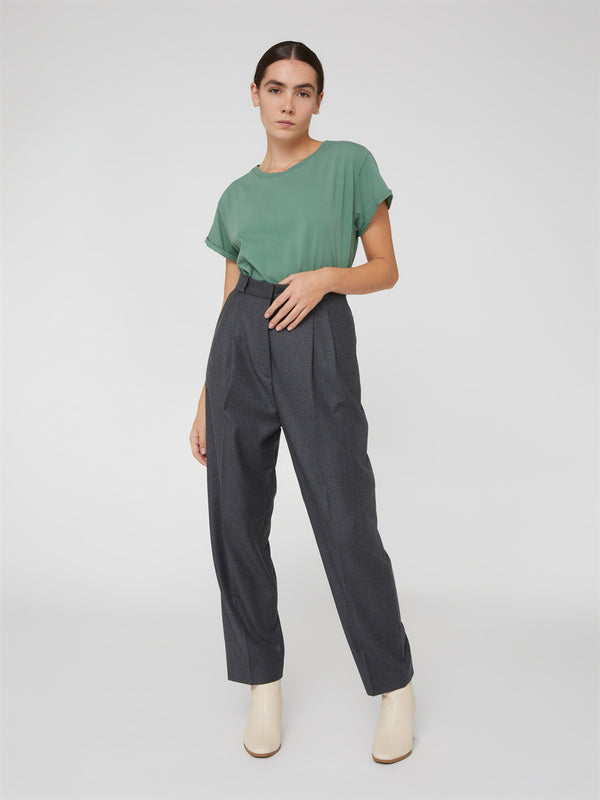 Pantalone da Donna doppia pinces grigio scuro