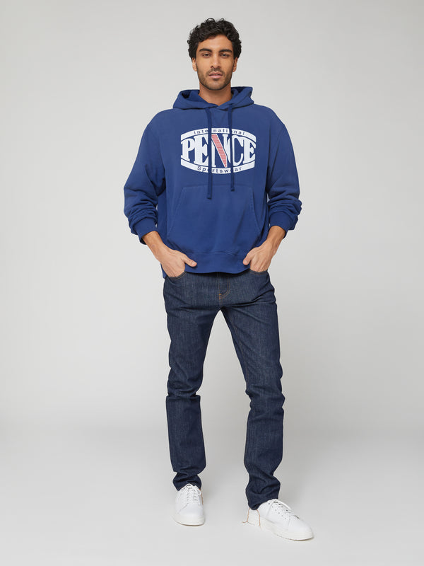 Jeans Slim Fit da Uomo in Denim Elasticizzato Blu Rinse