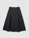 pleated midi skirt