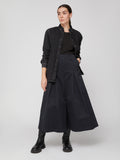 pleated midi skirt