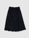 Gonna da donna alla caviglia con pieghe blu