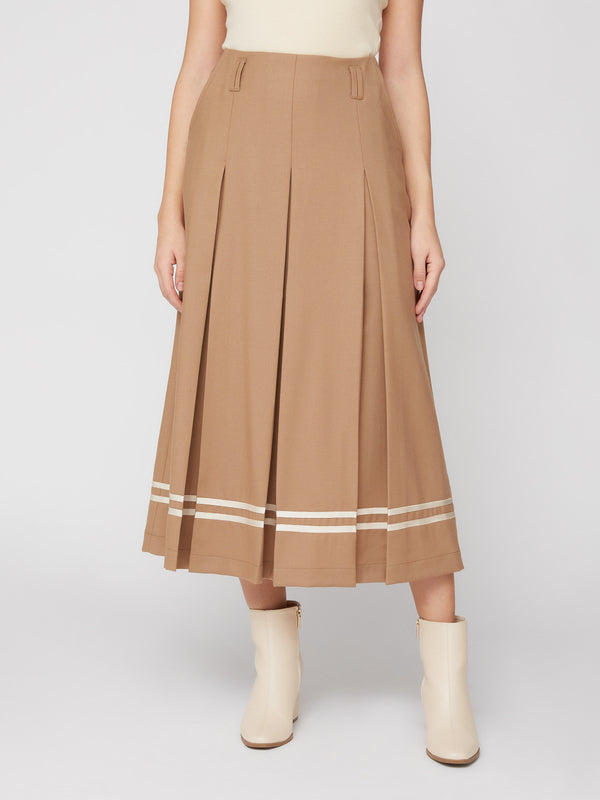PLEATED MIDI SKIRT