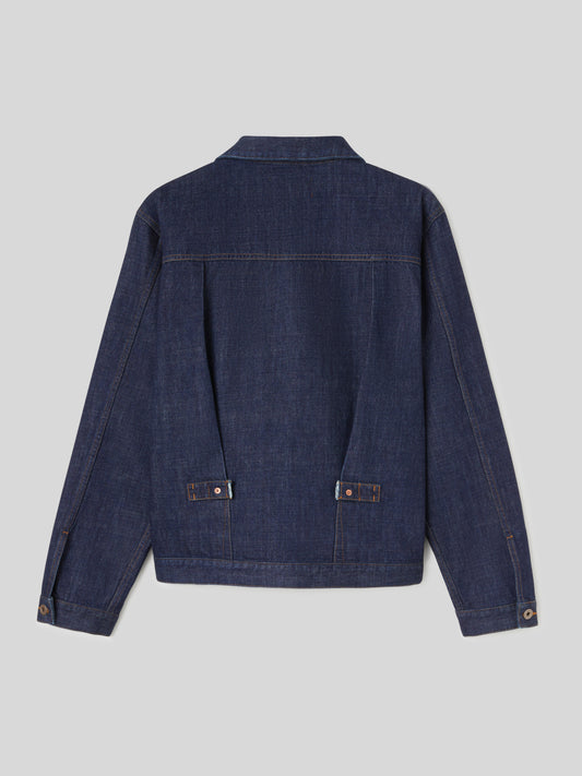 Giacca da Uomo Trucker Jeans Blu Scuro