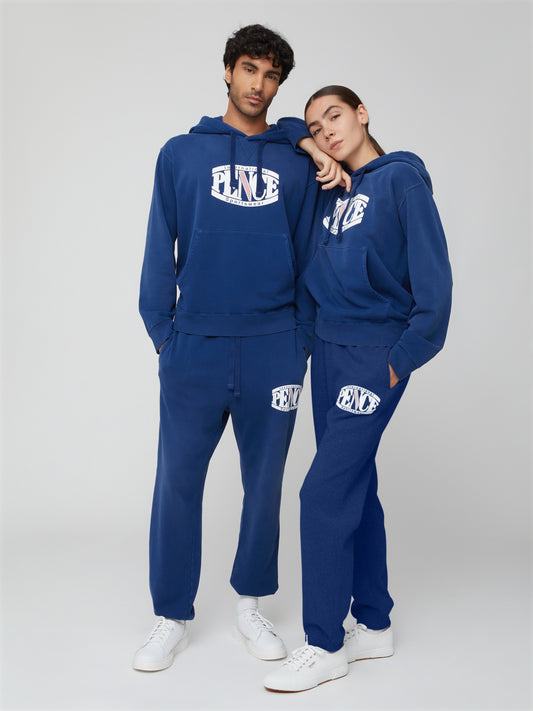 Felpa con Cappuccio Oversize Unisex blu