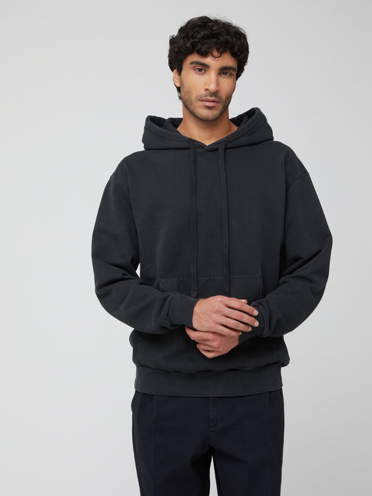 Felpa con Cappuccio da Uomo nera