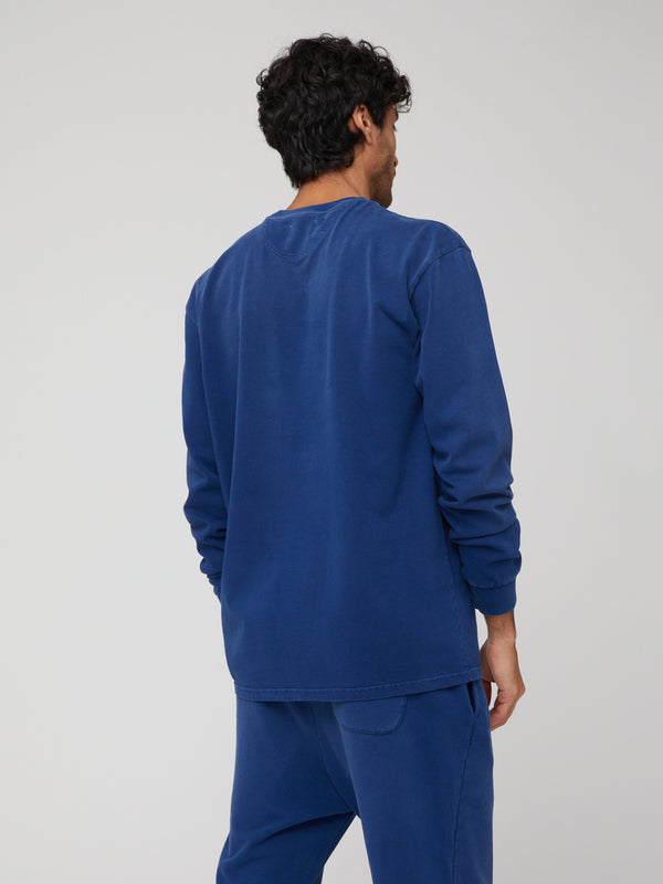 Maglietta Manica Lunga Oversize Unisex blu