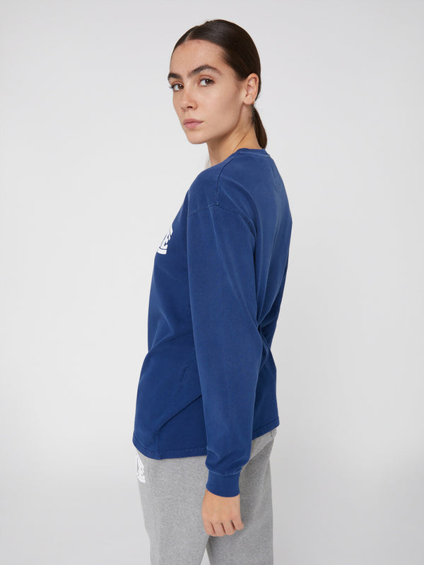 Maglietta Manica Lunga Oversize Unisex blu