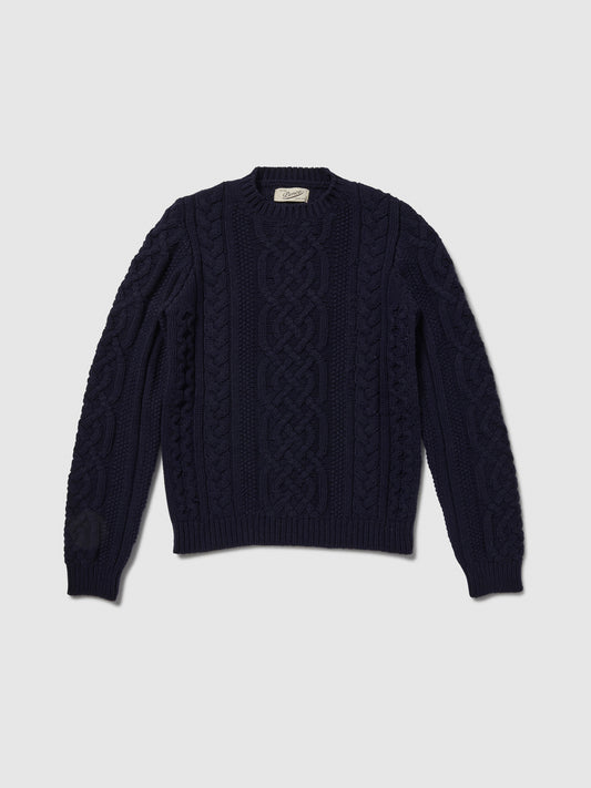 Maglione a Trecce Unisex blu